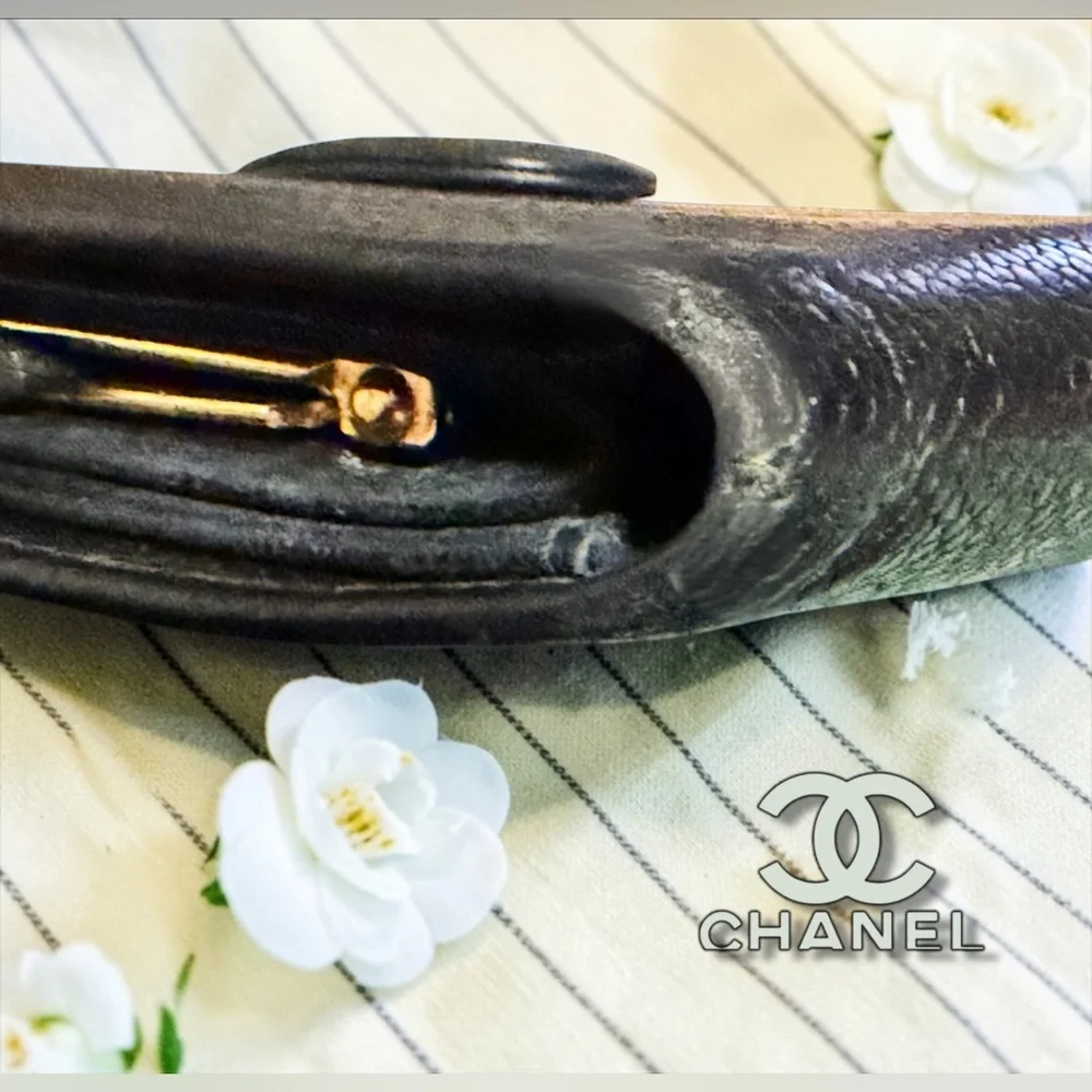 Chanel Caviar Timeless CC Long Wallet RICH BLACK LEATHER KISS Lock💋 - Picture 9 of 16